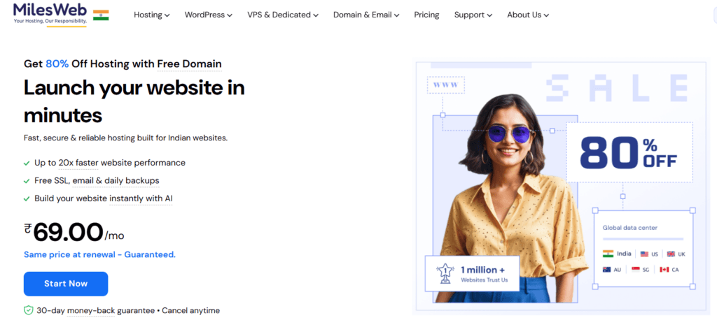 MilesWeb Review: India’s 24/7 Premier Host Brand goes Global
